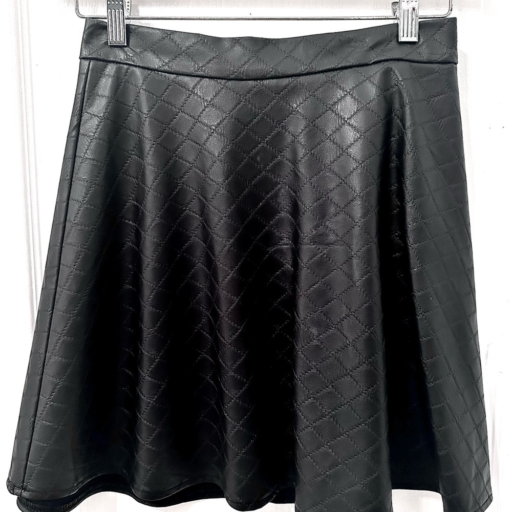 Elegant Black Quilted Skirt